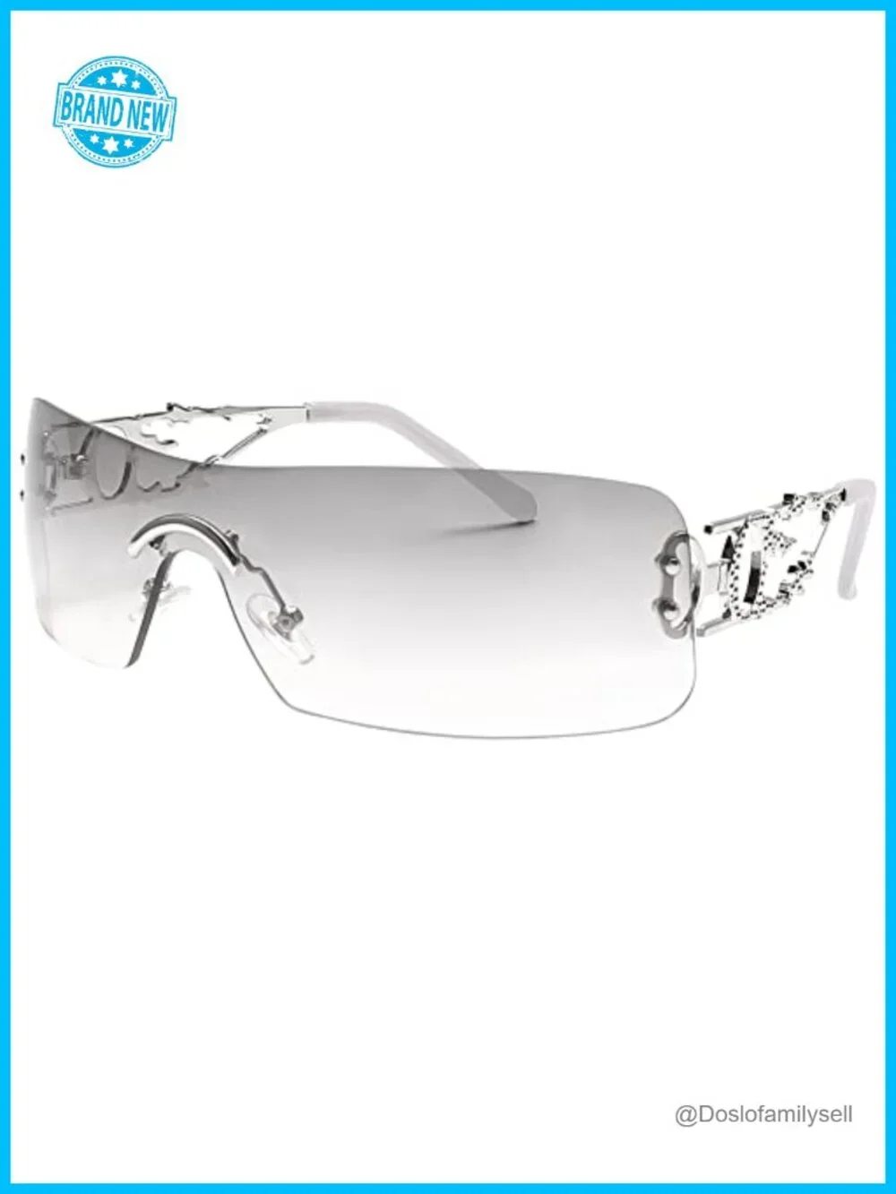 Y2K Rectangle Vintage Sunglasses Men Women UV400 Protection Metal Frame